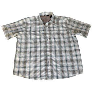WRANGLER PLAID SHIRT SHORT SLEEVE MENS SIZE XL WESTERN CASUAL POCKETS BUTTON UP